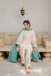ASLIGN CASUALLY WEAR EMBROIDERED DHANAK WOOL 3 PIECE